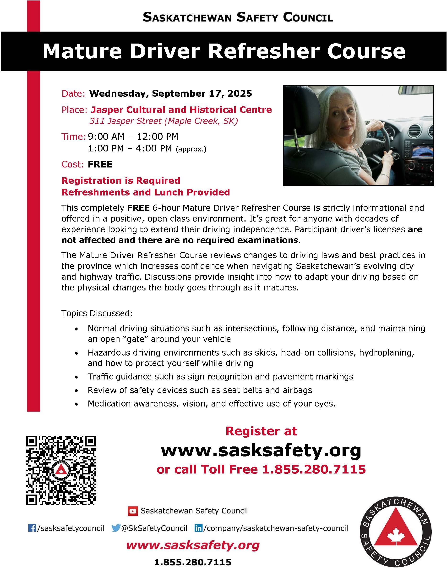 Mature Driver Refresher Course Info